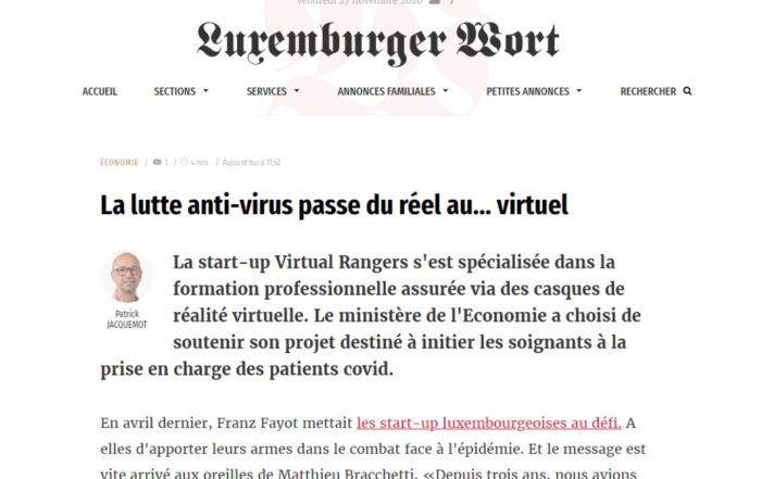Article Wort La lutte anti-virus passe du réel au virtuel - Virtual Rangers